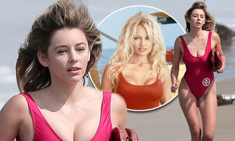 Keeley Hazell Shows Off Her Curves In Red Swimsuit For Baywatch Style Photoshoot Mail