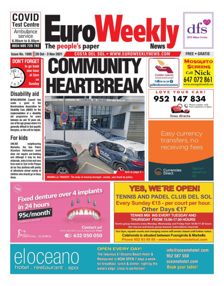 Euro Weekly News Costa Del Sol 28 October 3 November 2021 Issue 1895 By Euro Weekly News Media A