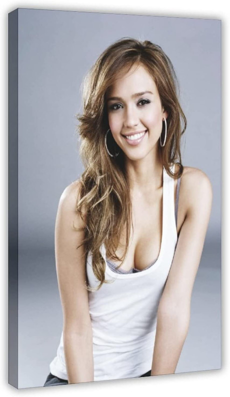 Amazon Com Actor Jessica Alba Sexy Star Poster 34 Canvas Poster Bedroom Decor Sports Landscape Office Room Decor Gift Unframe Style12x18inch Posters
