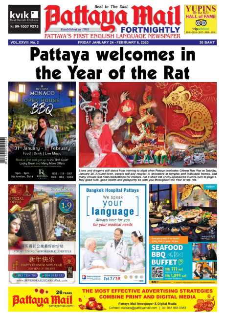 Pattaya Mail Friday January 24 February 6 2020 Vol Xxviii No 2 By Pattaya Mail Group